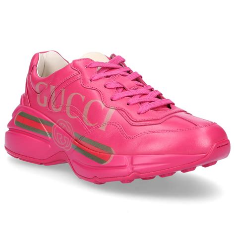 pinke sneaker gucci|pink gucci sneakers women.